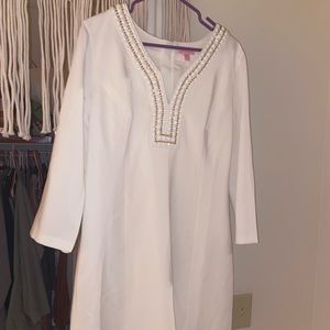 Lilly Pulitzer white long sleeve dress